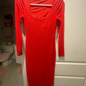 Spiritual Gangster Red Long Sleeve Dress